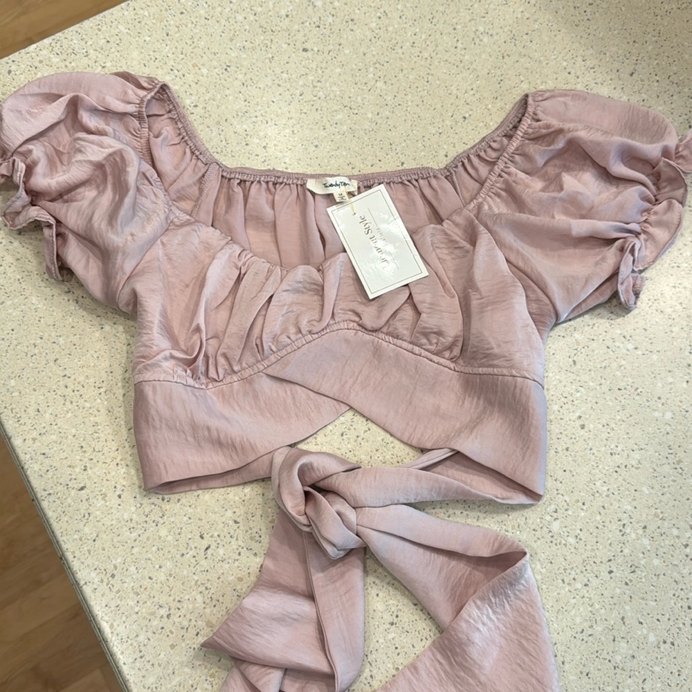 Boutique crop blouse with tie back by Twenty ten